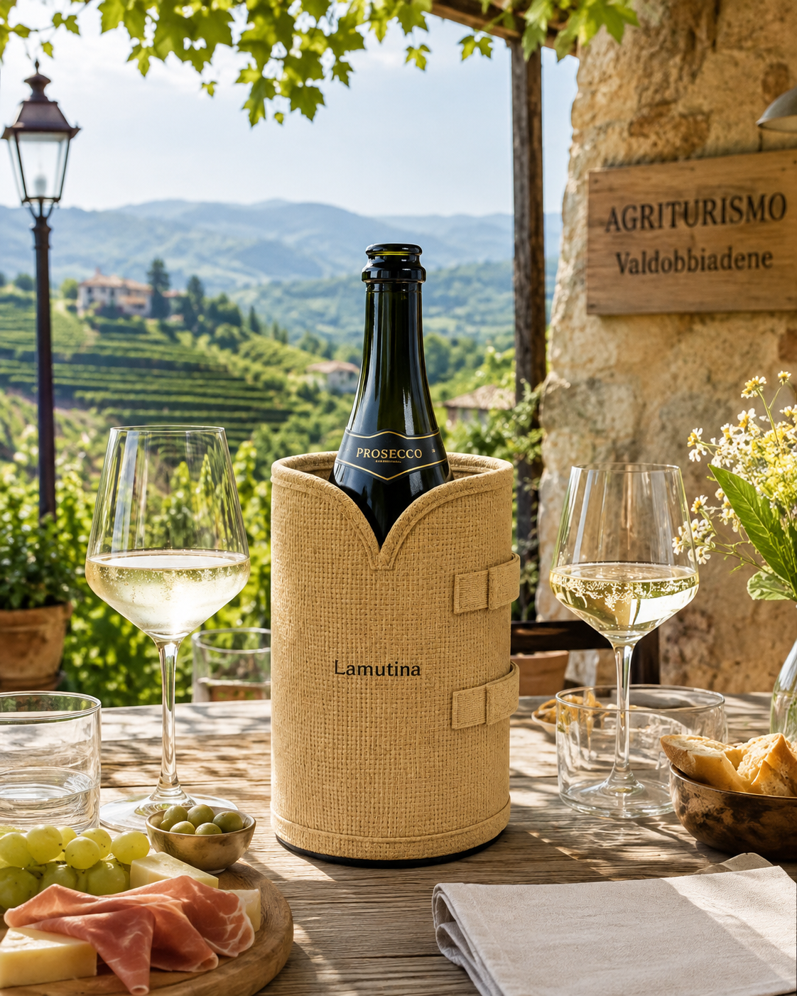 Prosecco con La Mutina in agriturismo sulle colline di Valdobbiadene